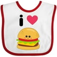 thumbnail image 3 of Inktastic I Love Cheeseburgers Boys or Girls Baby Bib, 3 of 4