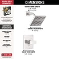 thumbnail image 3 of Delta Modern 14 Series Shower Faucet Set, Chrome Shower Head and Handle Set, Valve Trim Kit, Chrome T14267-PP (Valve Not Included), 3 of 8