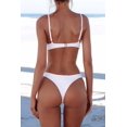 thumbnail image 2 of Bañador tipo bikini SherryDC para mujer, liso, acolchado, blanco, 2 of 4