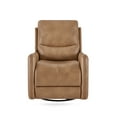 thumbnail image 7 of Dublin 30" Power Swivel Recliner Chair with Push Button Control, Smooth 360 Rotation, Comfortable Faux Leather Upholstery in Brown, 7 of 7
