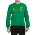 thumbnail image 2 of Wild Bobby, King Gold Script, Pop Culture, Unisex Crewneck Graphic Sweatshirt, Kelly, 4X-Large, 2 of 4