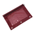 thumbnail image 3 of Three-hole Pen Case Transparent Document Folder Oxfords Cloth Storage Bag Large Airss Vent Large Capacity Stationery Bag, 3 of 7