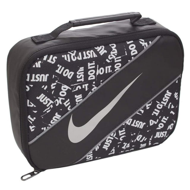 Lonchera Nike, aislante, control de temperatura, poliéster negro