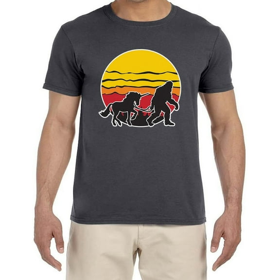 Funny Unicorn Sasquatch Bigfoot T-shirt Mens Graphic Tees