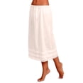 thumbnail image 4 of felwors Women's Satin Half Slip with Lace Trim - Lightweight Underskirt for Dresses, Under Dresses, Vintage Style (Beige, L), 4 of 6