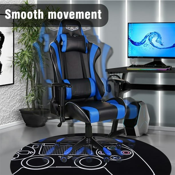 Findosom 6ft Round Gaming Chair Mat Office Chair Mat for Hardwood Floor Non Slip Scratch Resistant Floor Protector Area Rug Carpet for Rolling Chair