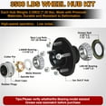 thumbnail image 2 of Trailer Idler Hub Kits for 3500 lbs Trailer 1-1/16" to 1-3/8" Axle, 5 Lug Trailer Hub with L44649 L68149 Bearing Kit, 2 of 7