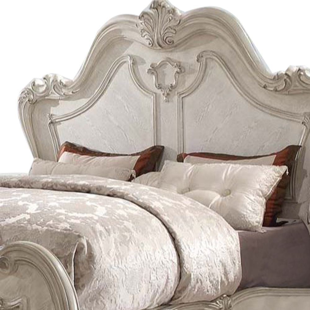 Country Corner　BELLE ILE EN MBR 木製XZ3298 Acme Furniture Versailles Wooden Panel Bed with Scrolled