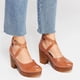 thumbnail image 1 of Zapatos de plataforma poco profundos con tacón grueso y tacón alto con hebilla informal para mujer Wmkox8yii shjk6253, 1 of 3