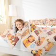 thumbnail image 4 of Feelyou Kids Cute Capibara Full Size Comforter Sets, Rustic Flower Bedding Comforter Set, Kawaii Cartoon Truck Animal Reversible Bedding Sets, Super Cozy Room Decor, 3 Pieces, 4 of 8