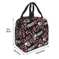 thumbnail image 2 of Bingfone Vintage Skull Casino Print Lunch Bag Insulated Lunch Box, Small Leakproof Cooler Food Lunch Containers Reusable High Capacity Lunch Tote Bags for Work, Travel, Outdoor, 2 of 5