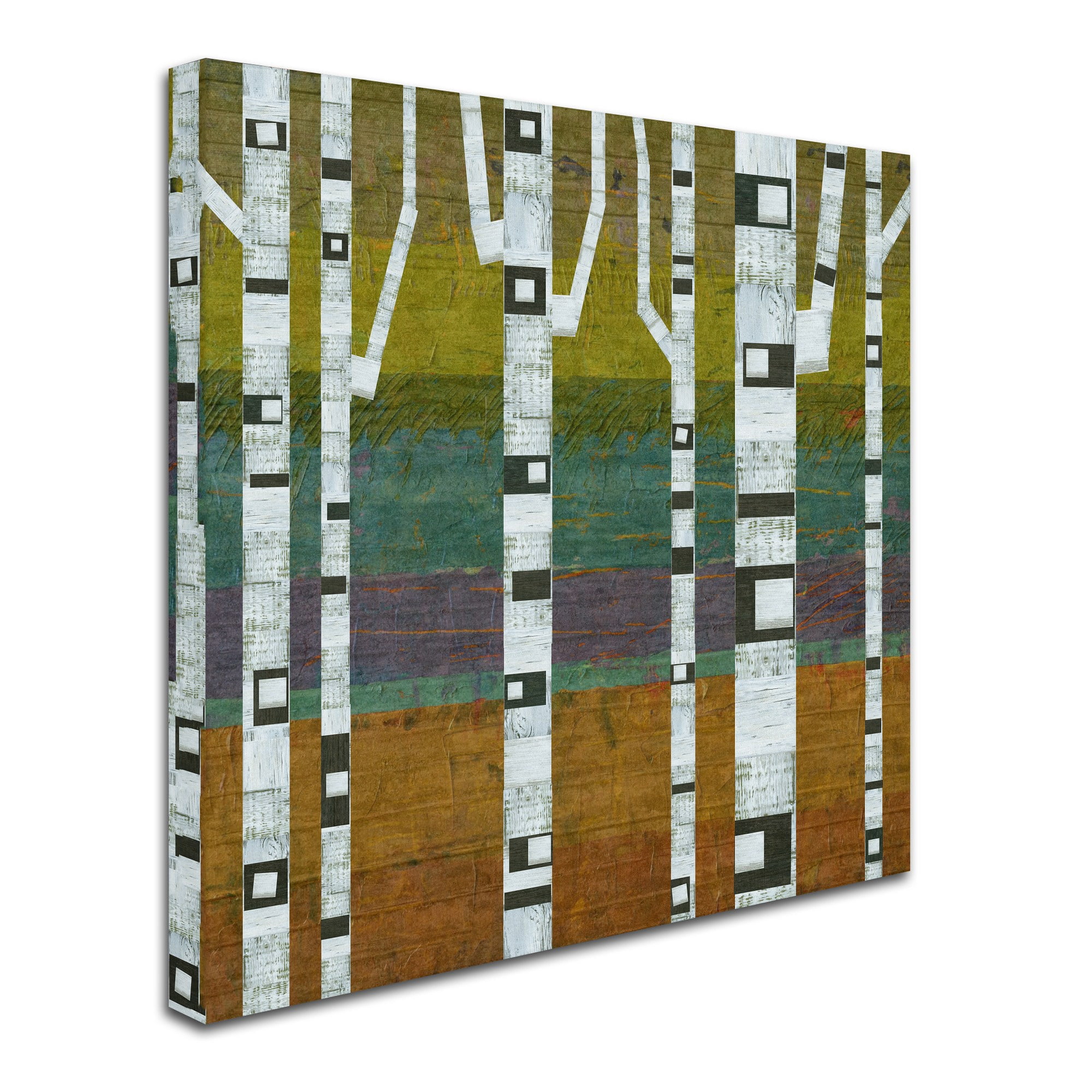 Trademark Fine Art "Birches 2.0" Canvas Art by Michelle Calkins