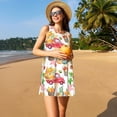 thumbnail image 3 of Lsque Autumn Harvest Truck Pattern Summer Dresses for Women – Sleeveless T-Shirt Swing Sundress, Perfect for the Beach and Casual Days, 3 of 7
