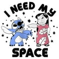thumbnail image 2 of Girl's Lilo & Stitch I Need My Space  Graphic Tee White Small, 2 of 4