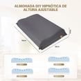 thumbnail image 4 of Almohada de Memory Foam 4 en 1,4 Altura Ajustable,Almohada Fria, Almohadas de Cama para Personas Que Duermen de Lado, Boca Arriba y Bocabajo, con Funda de Extraíble (60x38x14cm), 4 of 9