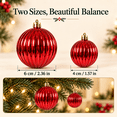 thumbnail image 5 of 48Pcs Christmas Tree Bauble Ornaments Set, Red Shatterproof Hanging Balls, 1.57in & 2.36in Xmas Tree Decor, Holiday Party Home Indoor Decor, 5 of 7