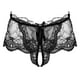 thumbnail image 2 of Men See-through Lace Crotchless Skirted Thong T-back Panties Low Rise Elastic Waistband Bowknot G-string Sexy Lingerie Underwear2XL Gong Bohan LED, 2 of 2