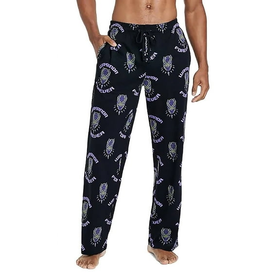 Marvel Men's Black Panther Wakanda Forever AOP Sleep Pajama Pants