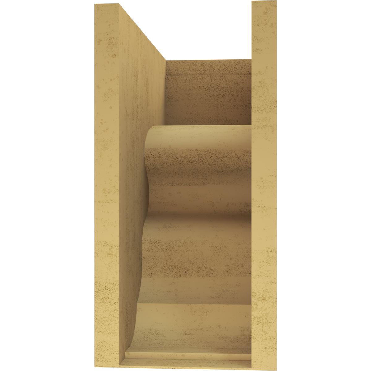 11"W x 22"D x 22"H Classic Highland Rough Cedar Woodgrain TimberThane Corbel, Primed Tan