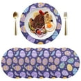 thumbnail image 5 of Ryvnso Happy Easter Cute Eggs Round Plate Mats Dining Table Placemat Set of 4 for Holiday Decoration, 5 of 7