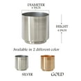 thumbnail image 6 of Serene Spaces Living Shiny Silver Finish Cylinder Vase, 4" Diameter & 4" Tall, 6 of 6