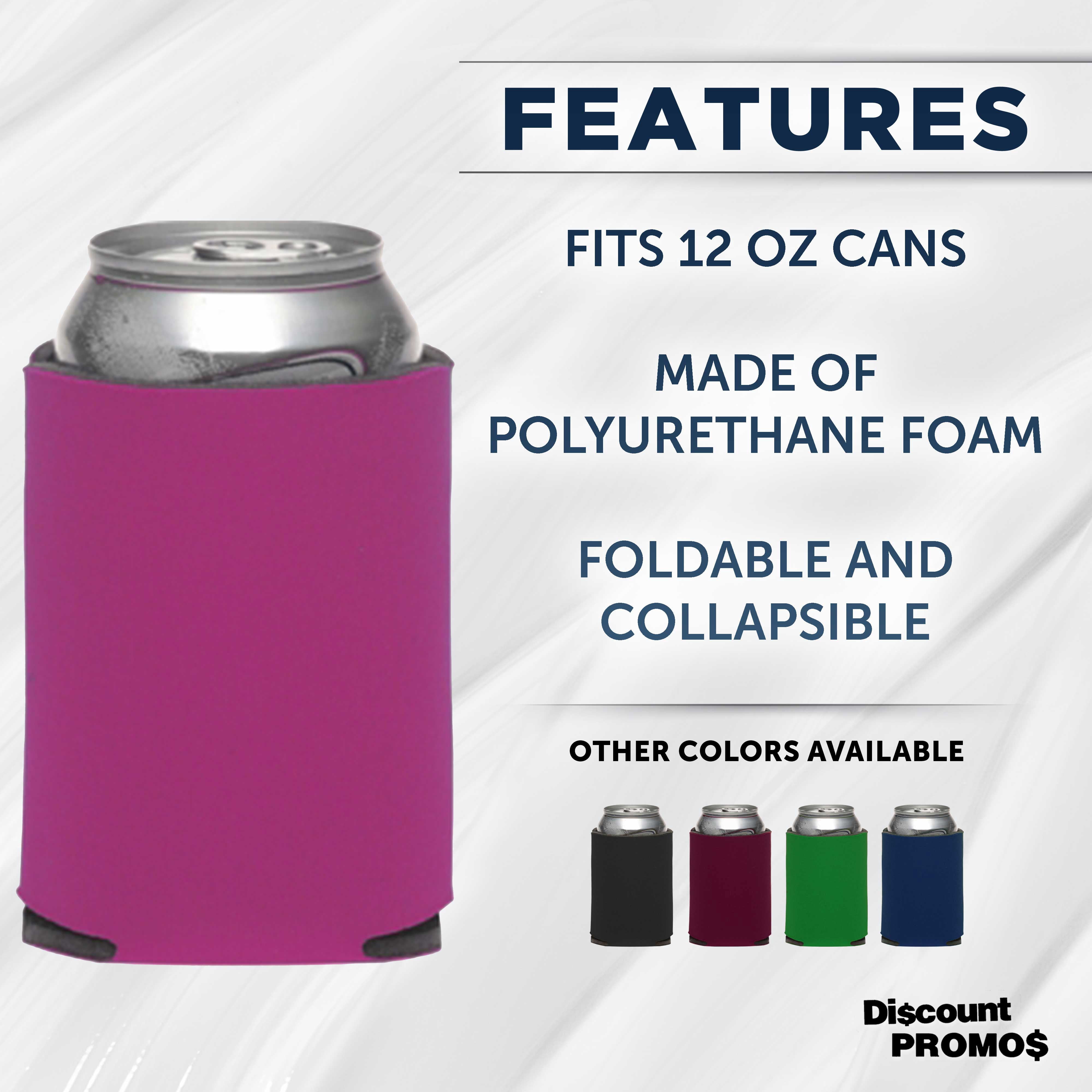 Three Hearts Collapsible Wedding Can Coolers Set of 10, Bulk Pack - Great for Beer, Soda, Other Beverages - Fuchsia