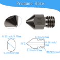 thumbnail image 3 of Boquilla MK8 de acero endurecido, extrusora Hotend de 0,4mm, boquilla totalmente metálica para impresora 3D Ender 3s 3 Pro CR-10, filamento de 1,75mm, 5 uds., 3 of 5