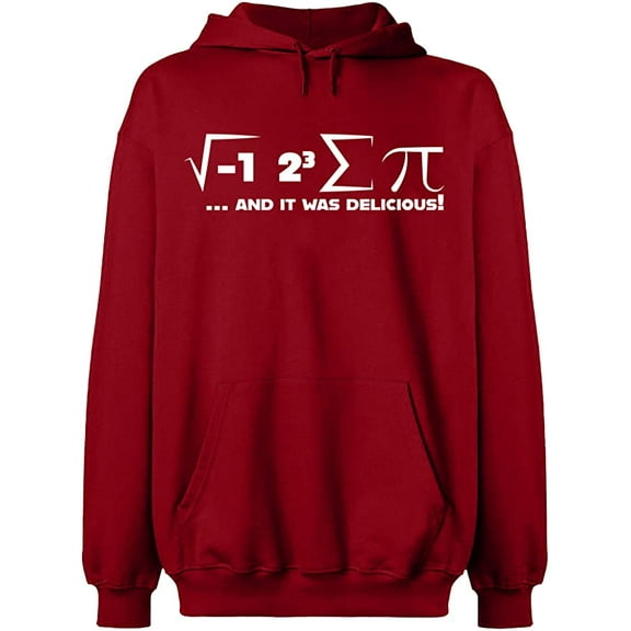 Unisex Hoodie Sweatshirt, I Ate Some Pi Day It Was Delicious Math, Custom Sweater, Slim Fit, Long Sleeve Sweater - Antiquee Cherry Small