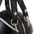 thumbnail image 3 of BIMZUC Women's Basketball Shaped Handbag Round Messenger Shoulder Bag Crossbody Novelty Purse for School Shopping Travel Casual Everyday Use, Black (7.87 x 7.87 x 5.91 inches / 20x20x15 cm), 3 of 9