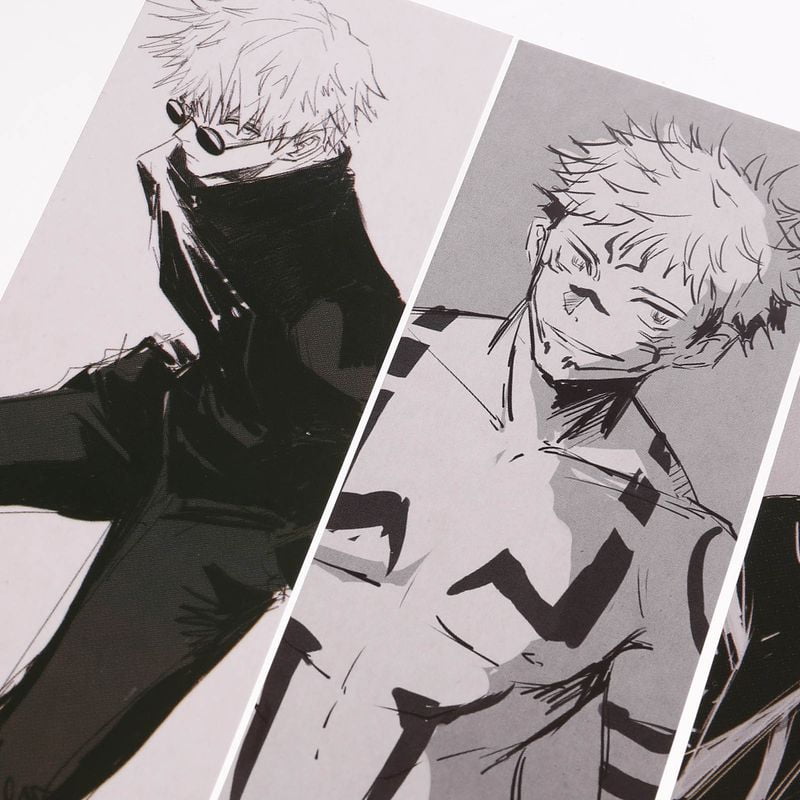 taicanon 10pcs set creative anime jujutsu kaisen demon slayer bookmarks cartoon anime characters printing art bookmarks for kids students anime fans demon slayer walmart com