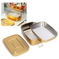 thumbnail image 4 of Food Container, Dinnerware Bento Box Reusable Portable  For Home For Travel For School Stainless Steel Color,Gold, 4 of 8