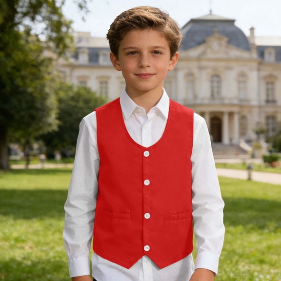 Boys Toddlers Outfit Vest Shirt and Pants Set Formal Gentleman Suit for Kids Wedding Party Performance and Special Occasions Wear