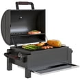 thumbnail image 1 of Outsunny Tabletop Charcoal Smoker with Lid, Small Barbecue, Black, 1 of 10