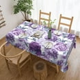 thumbnail image 2 of Flower Bloom Elegant Rectangle Tablecloth Vintage Peonies Table Cloth Floral Rectangular Tablecloth Violet Table Cover for Dining Kitchen Party, 2 of 7