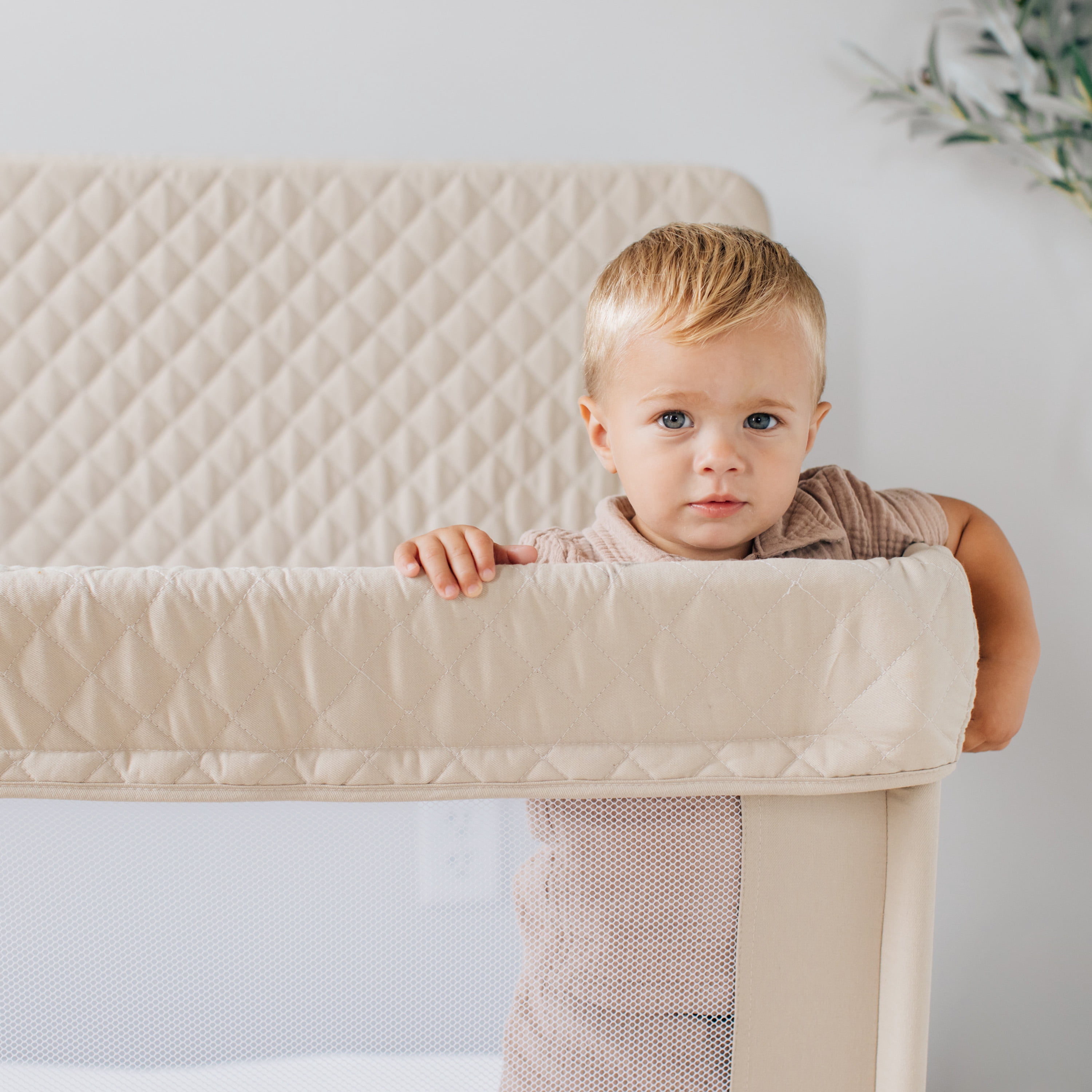 Baby Delight Lunaire Full Size Mesh Infant Crib & Playard, Organic Oat