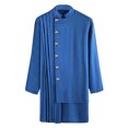 thumbnail image 1 of XDZJLR Men Shirts Fashionable Muslim Standing Long Sleeve Robe Pleated Tops, 1 of 4