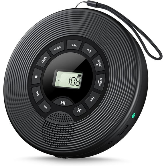 Portable CD Player for Car,Bluetooth CD Player with Speaker,Supports USB MP3 AUX Play,Personal CD Players with Display Headphones Memory Function