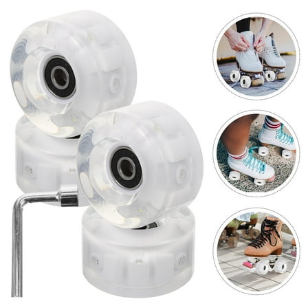 WHAMVOX Light up Roller Skate Wheels for Skates New Skateboarders