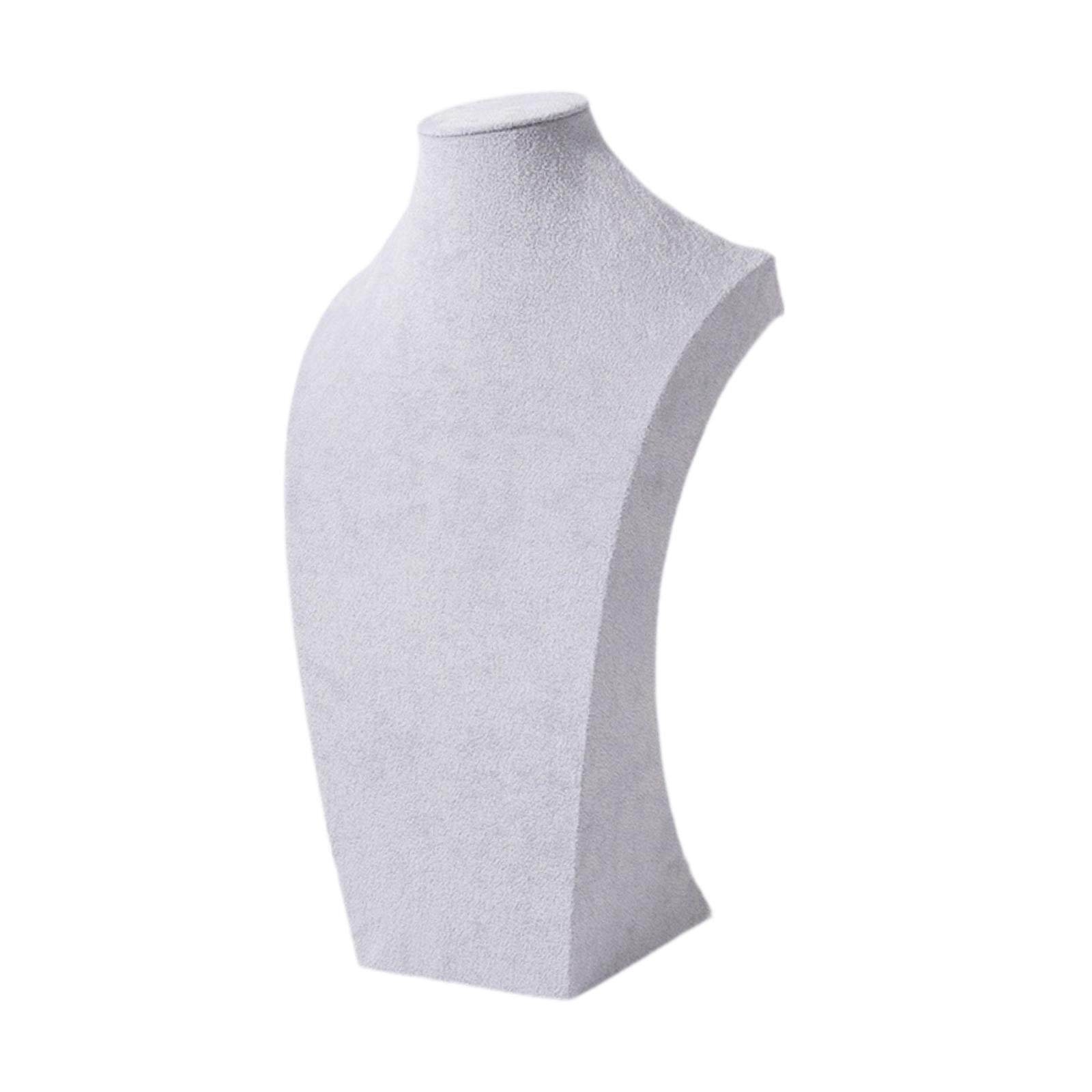 Milageto Necklace Display Stand Display Necklace Mannequin for Business Selling Gray 40cm Height