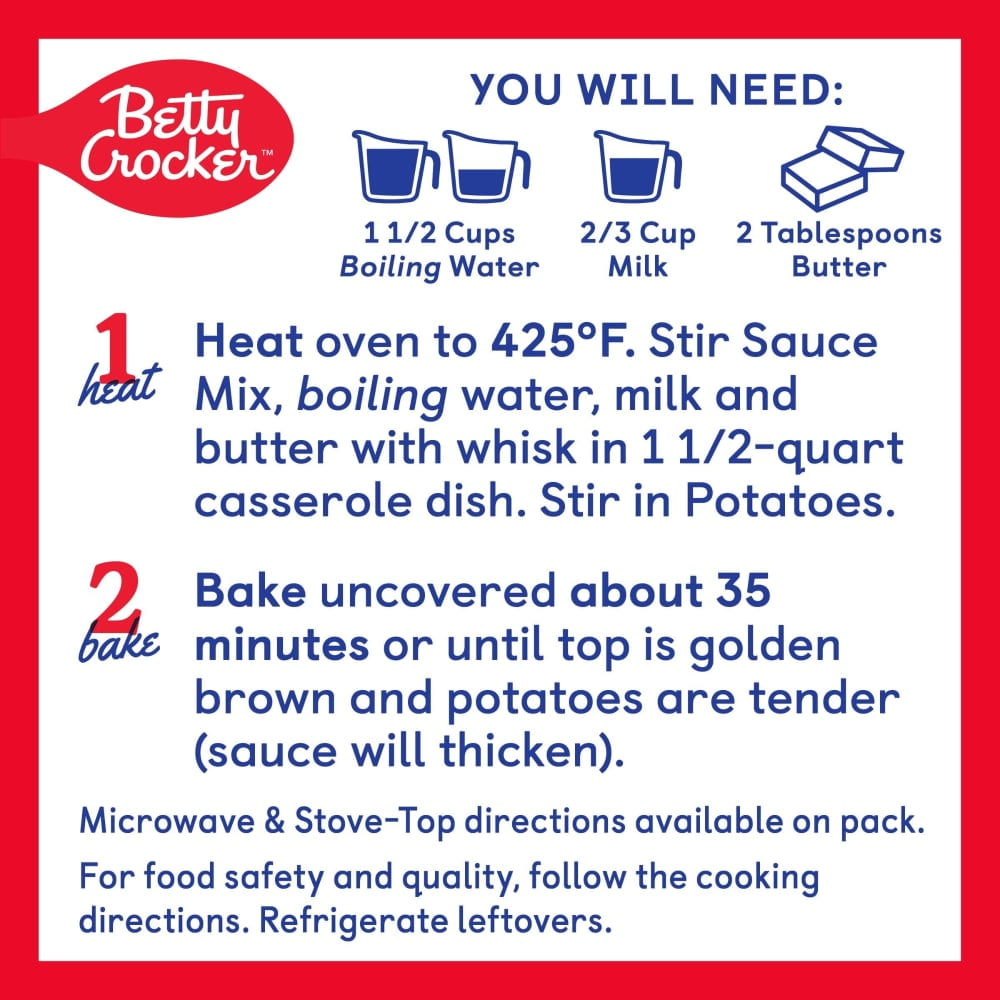 Betty Crocker Three Cheese Casserole Potatoes 4 oz - 3 Pack