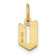 thumbnail image 3 of 14K Yellow Gold Lower Case Letter V Initial Charm Pendant, 3 of 4