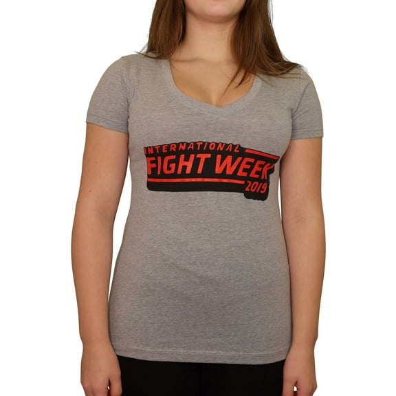 UFC Womens International Fight Week 2019 Graphic T-Shirt, Grey, Large