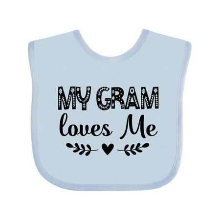

Inktastic My Gram Loves Me Scandinavian Girls Baby Bib