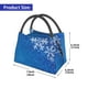 thumbnail image 2 of Easygdp Blue Christmas With Snowflakes Bolsa de Almuerzo Insulada Reutilizable, Bolsa de Mano y Bandolera para Oficina, Trabajo, Viajes, 2 of 6