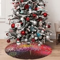 thumbnail image 5 of Lsque Fireworks Print Christmas Tree Skirt, Tree Skirt with Ties or Velcro, Perfect for Holiday Decorations, Halloween, and New Year-30", 5 of 7