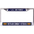 thumbnail image 1 of U.S. Air Force Vietnam Combat Veteran Chrome License Plate Frame, 1 of 1