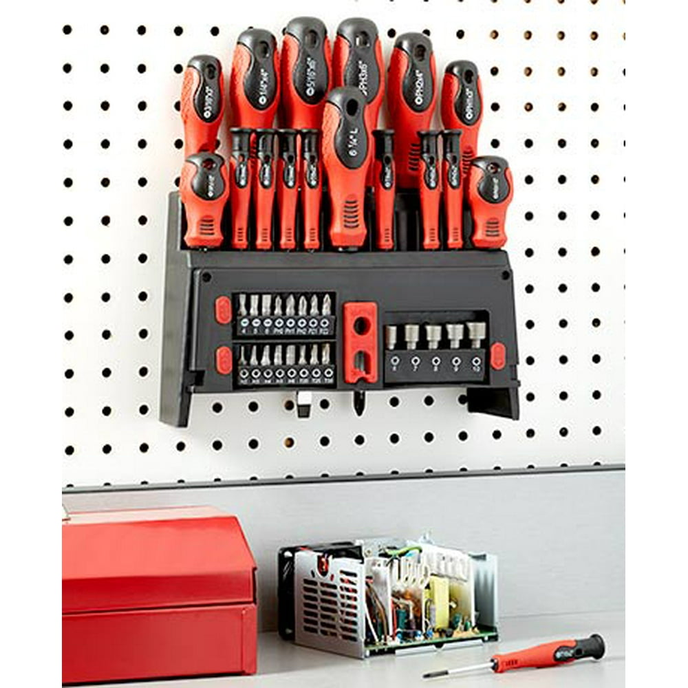 39Pc. Screwdriver Set with Rack Tools have tips