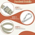 thumbnail image 3 of 1" Genuine Leather Purse Strap for Bag (Grey, Silver Buckle), 3 of 6