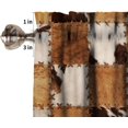 thumbnail image 4 of Cowhide Kitchen Curtain Valance, Farm Animal Skin Western Wildlife Splicing Window Valance, for Bedroom Living Room Cafe Bathroom 1 Panels W54xL18in, 4 of 4