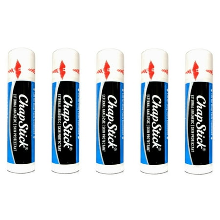 5 Pack - ChapStick, Classic Medicated Lip Balm 0.15oz Each